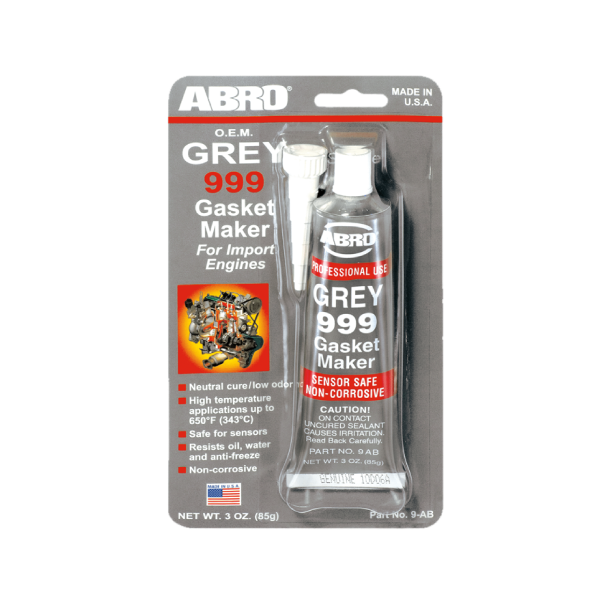 Abro ULTRA PLUS&#174; 999 RTV SILICONE GASKET MAKER GREY