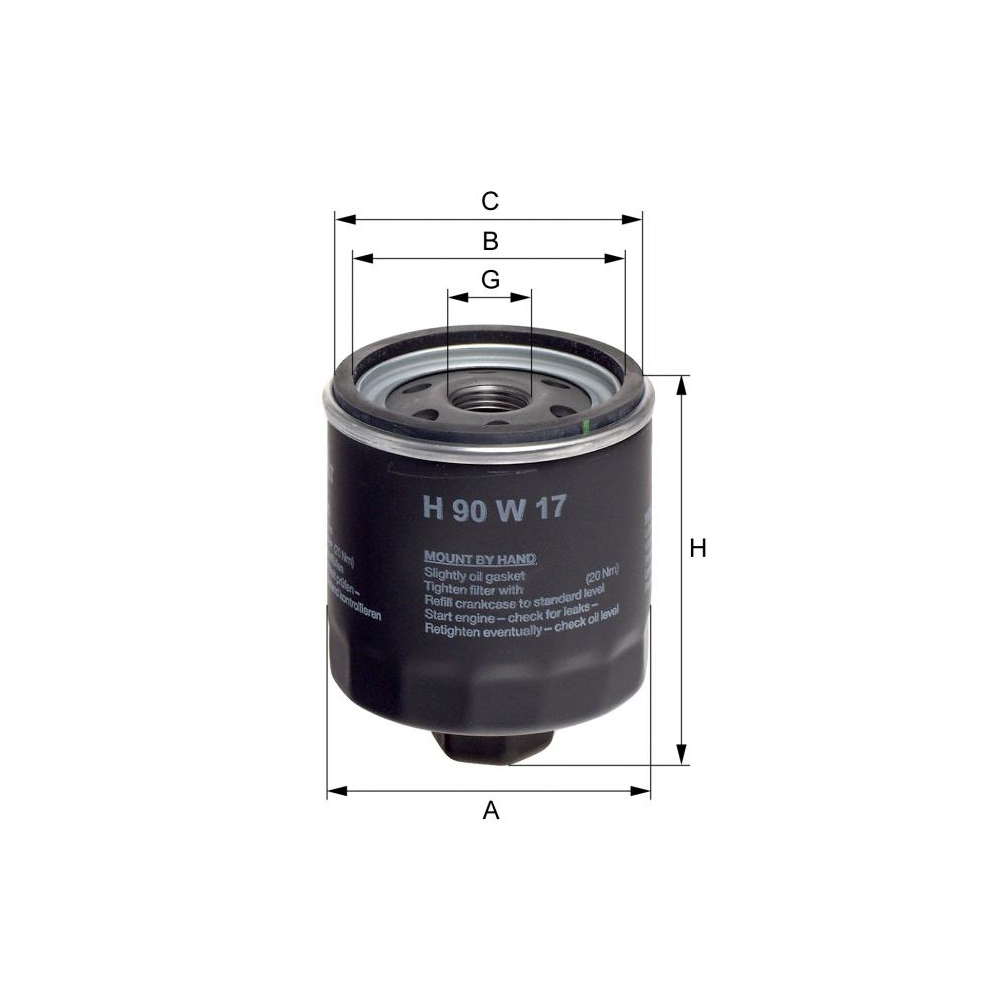 Hengst Oil spin-on filter H90W17