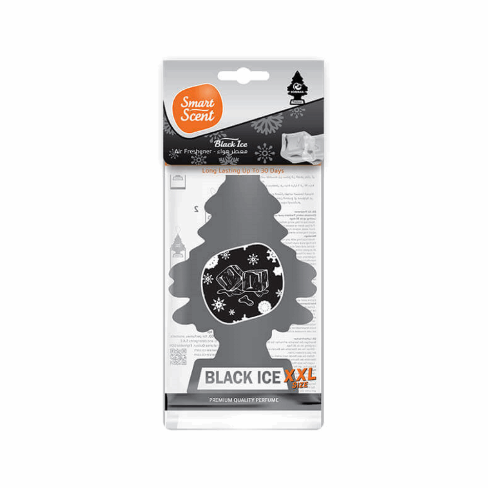 Roseraie Smart Scent Paper Car Air Freshener Diffuser, Black Ice XXL