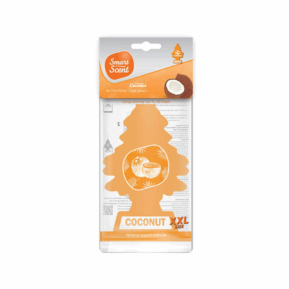 Roseraie Smart Scent paper car air freshener diffuser with coconut scent XXL