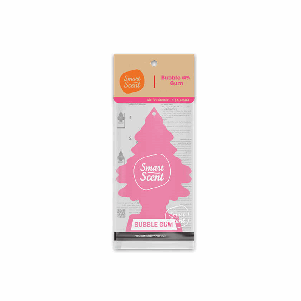 Roseraie Smart Scent Paper Car Air Freshener Diffuser with Bubbly Gum Mini Scent