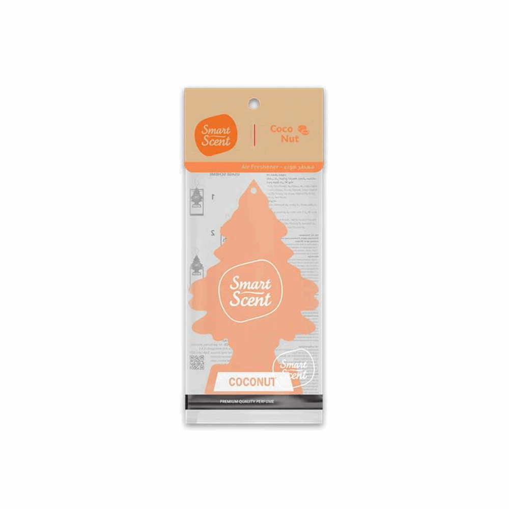 Roseraie Mini Smart Scent Paper Car Air Freshener Diffuser with Coconut Scent