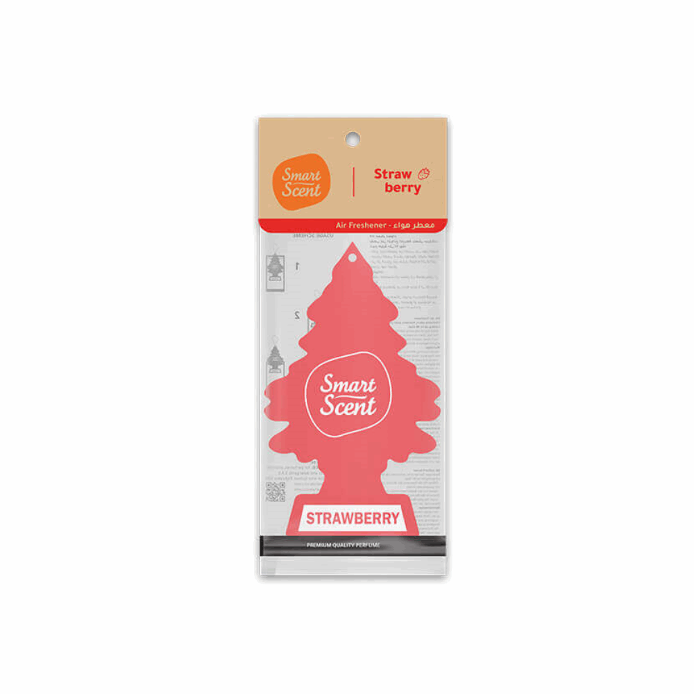 Roseraie Smart Scent Paper Car Air Freshener Diffuser with Mini Strawberry Scent